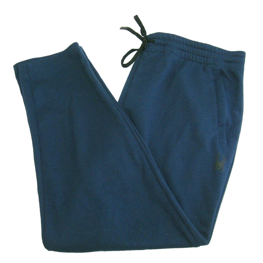 Spyder Jogger Pants Mens XL Blue Athletic Sweatpants Zipper Pockets Drawstring